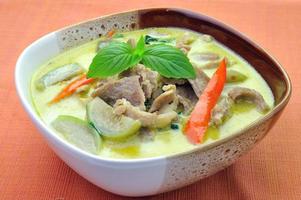 Green pork Curry , Thai cuisine photo