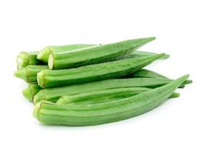 Okras on white background photo