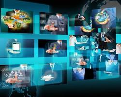 producción de televisión e internet .tecnología y concepto de negocio