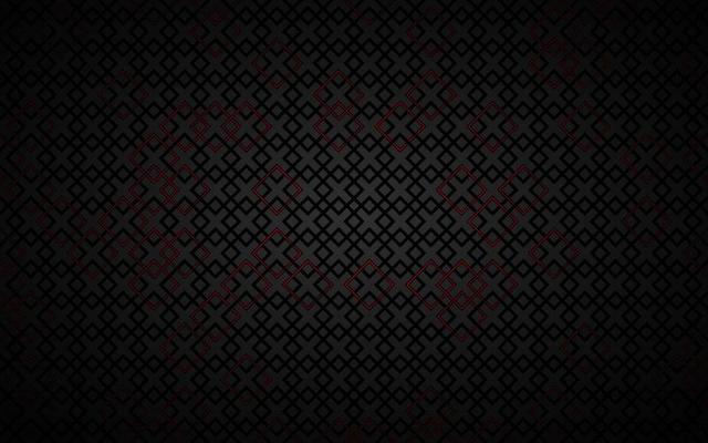 Black abstract background composed of black and red squares. Modern technology dark design. Geometric vector illustration. Metal mesh texture