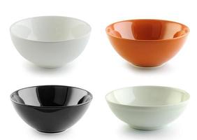 ceramic bowl on white background photo