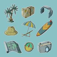 Free Vector, Travel sticker collection