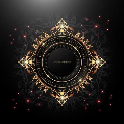 Luxury golden circles on dark background