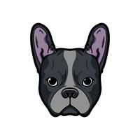 Boston terrier dog head mascot logo vector