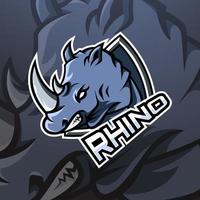 Rhino mascot logo vector