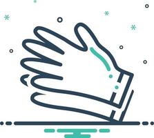 icono de mezcla para guantes vector