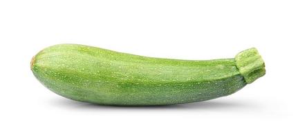 fresh vegetable zucchini isolated on white background photo