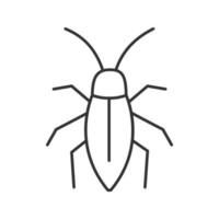 Cockroach linear icon. Thin line illustration. Contour symbol. Vector isolated outline drawing