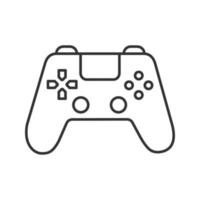 Gamepad linear icon. Thin line illustration. Joystick. Contour symbol. Vector isolated outline drawing