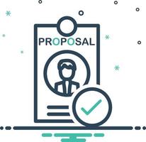 Mix icon for best proposal vector