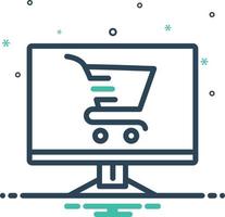 Mix icon for e commerce vector