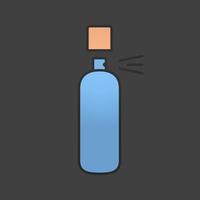 Spray antiperspirant color icon. Deodorant. are product. Cosmetic. Hair spray. Skincare. Isolated vector illustration