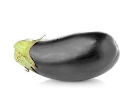 Fine blue eggplant isolated on white background photo