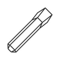 Iron chisel linear icon. Thin line illustration. Contour symbol. Vector isolated outline drawing