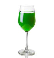 Kiwi juice glass isolated on white photo
