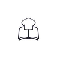 recipe book icon, line vector