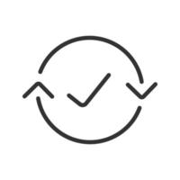 Money exchange complete linear icon. Thin line illustration. Refund contour symbol. Vector isolated outline drawing