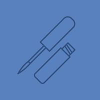 Lip gloss linear icon. Thin line outline symbols on color background. Vector illustration