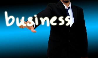 Businessman Contact Of business button photo