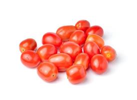 Plum tomatoes on white background photo