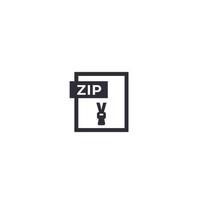 Zip file icon vector