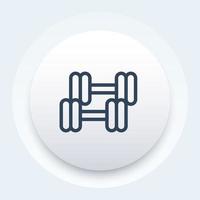 workout icon, vector pictogram