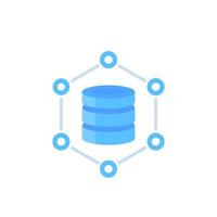 database, data storage vector illustration
