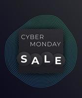 cyber monday sale vector modern poster