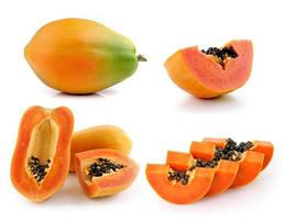 Papaya isolated on white background photo