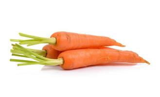 fresh carrots isolated on a  white background photo