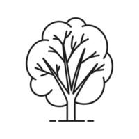 Tree linear icon. Forest, park thin line illustration. Forestry contour symbol. Vector isolated outline drawing