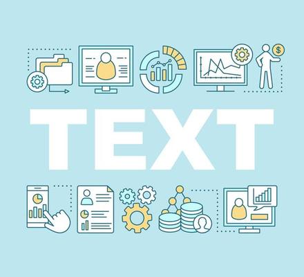 Database word concepts banner. Data analytics and management. Statistics. Information analysis. Presentation, website. Isolated lettering typography idea with linear icons. Vector outline illustration