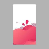 Soft pink dynamic abstract fluid social media background. Wavy bubble web banner, screen, mobile app colorful design. Flowing liquid gradient shapes. Geometric social network stories theme template vector