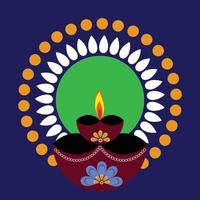 diseño simple y hermoso de diwali rangoli vector