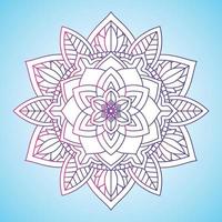 un mandala floral redondo se puede utilizar para el fondo, la pancarta festiva, el libro para colorear vector