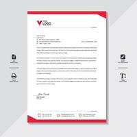 Corporate Letterhead Template Abstract Design Free vector