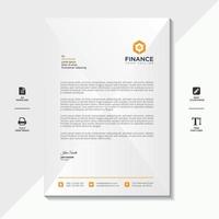 Corporate Letterhead Template Abstract Design Free vector