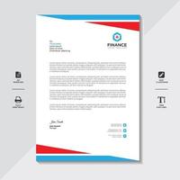 Corporate Letterhead Template Abstract Design Free vector