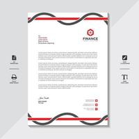 Corporate Letterhead Template Abstract Design Free vector