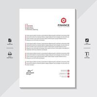 Corporate Letterhead Template Abstract Design Free vector