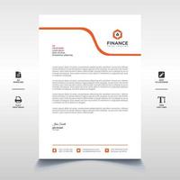 Corporate Letterhead Template Abstract Design Free vector