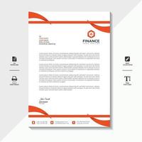 Corporate Letterhead Template Abstract Design Free vector