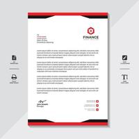 Corporate Letterhead Template Abstract Design Free vector