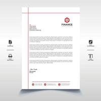 Corporate Letterhead Template Abstract Design Free vector