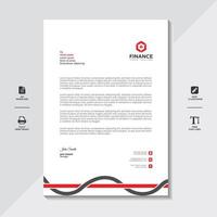 Corporate Letterhead Template Abstract Design Free vector