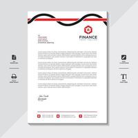 Corporate Letterhead Template Abstract Design Free vector