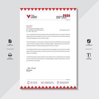 Corporate Letterhead Template Abstract Design Free vector