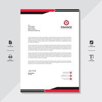 Corporate Letterhead Template Abstract Design Free vector