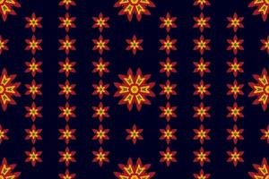 flowers seamless pattern repeating on blue background. design to be printed on the cloth or ethnic fabric. vector