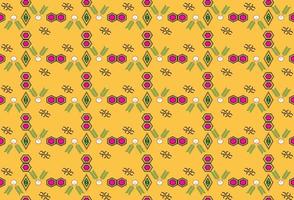 branch seamless pattern on yellow background. vector